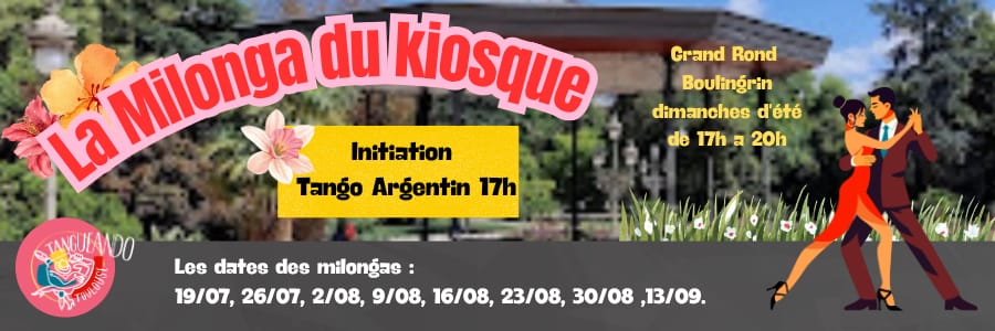 BANDEAU MILONGA KIOSQUE 2026